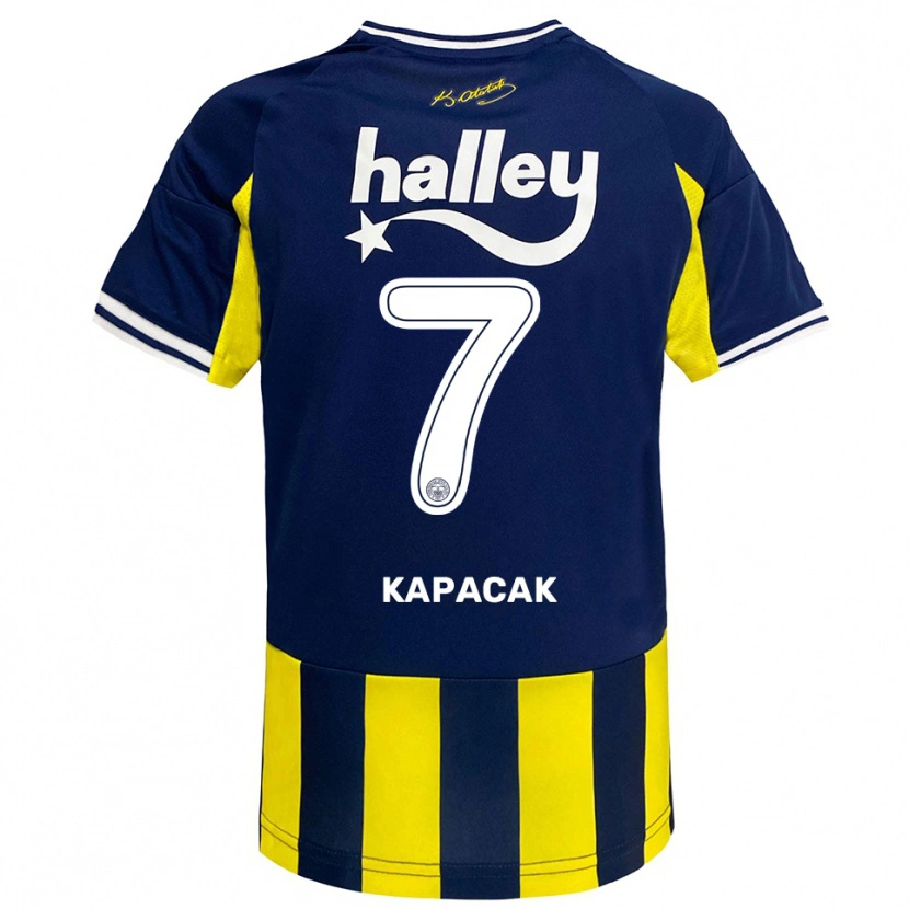 Danxen Kid Burak Kapacak #7 Yellow Navy White Home Jersey 2025/26 T-Shirt