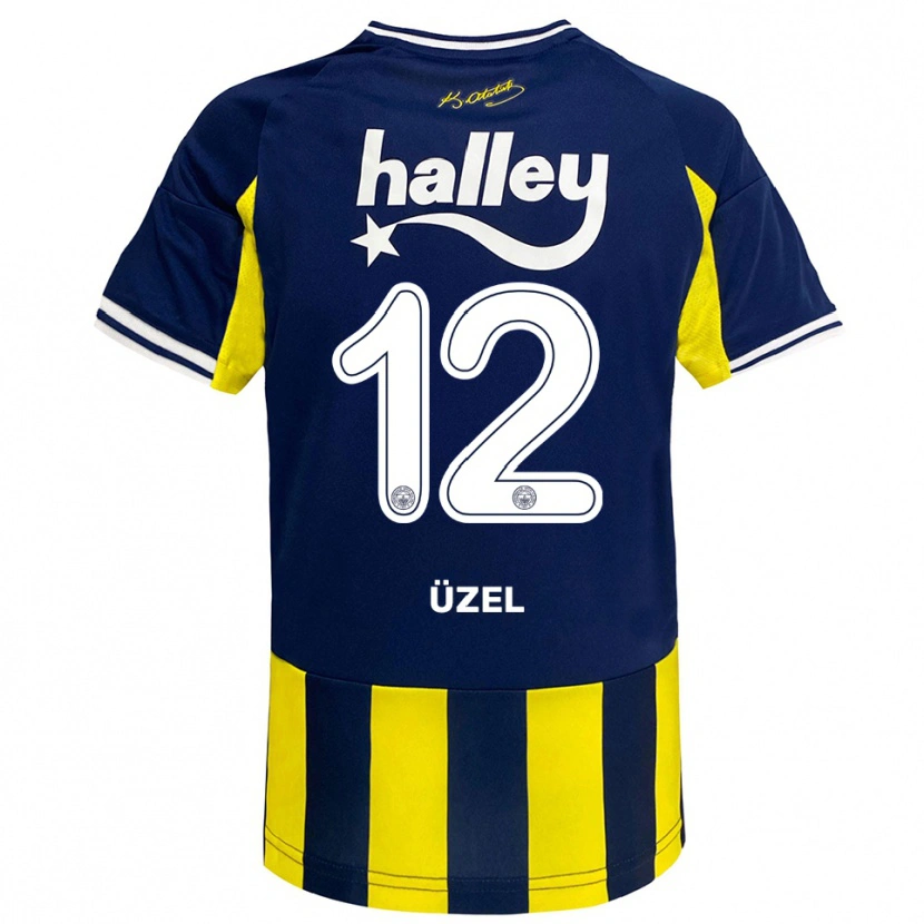 Danxen Kid Nevzat Üzel #12 Yellow Navy White Home Jersey 2025/26 T-Shirt