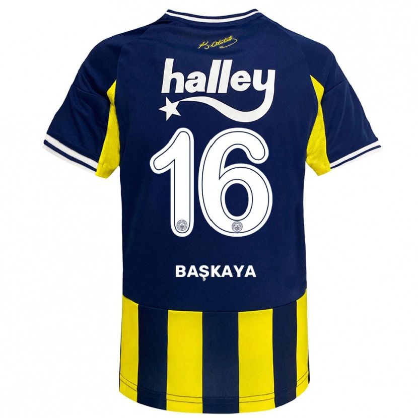 Danxen Kid Fırat Başkaya #16 Yellow Navy White Home Jersey 2025/26 T-Shirt
