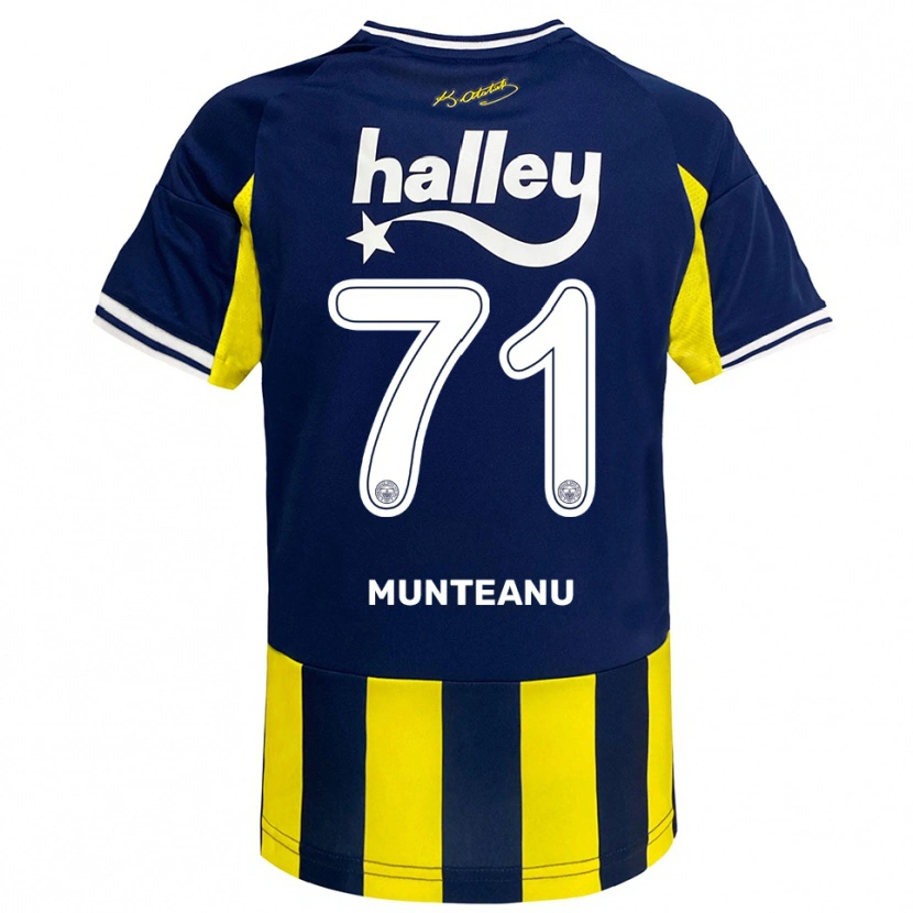 Danxen Kid Natalia Munteanu #71 Yellow Navy White Home Jersey 2025/26 T-Shirt