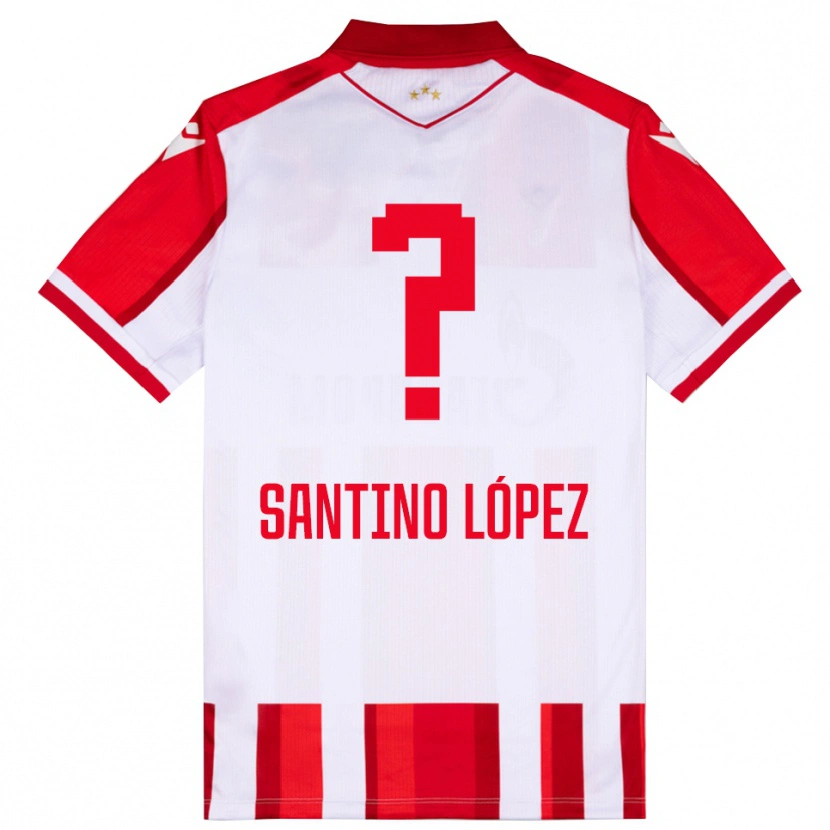 Danxen Kid Santino López #0 Red White Home Jersey 2025/26 T-Shirt