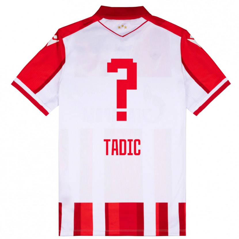 Danxen Kid Luka Tadic #0 Red White Home Jersey 2025/26 T-Shirt