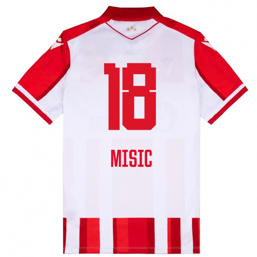 Danxen Kid Ognjen Misic #18 Red White Home Jersey 2025/26 T-Shirt