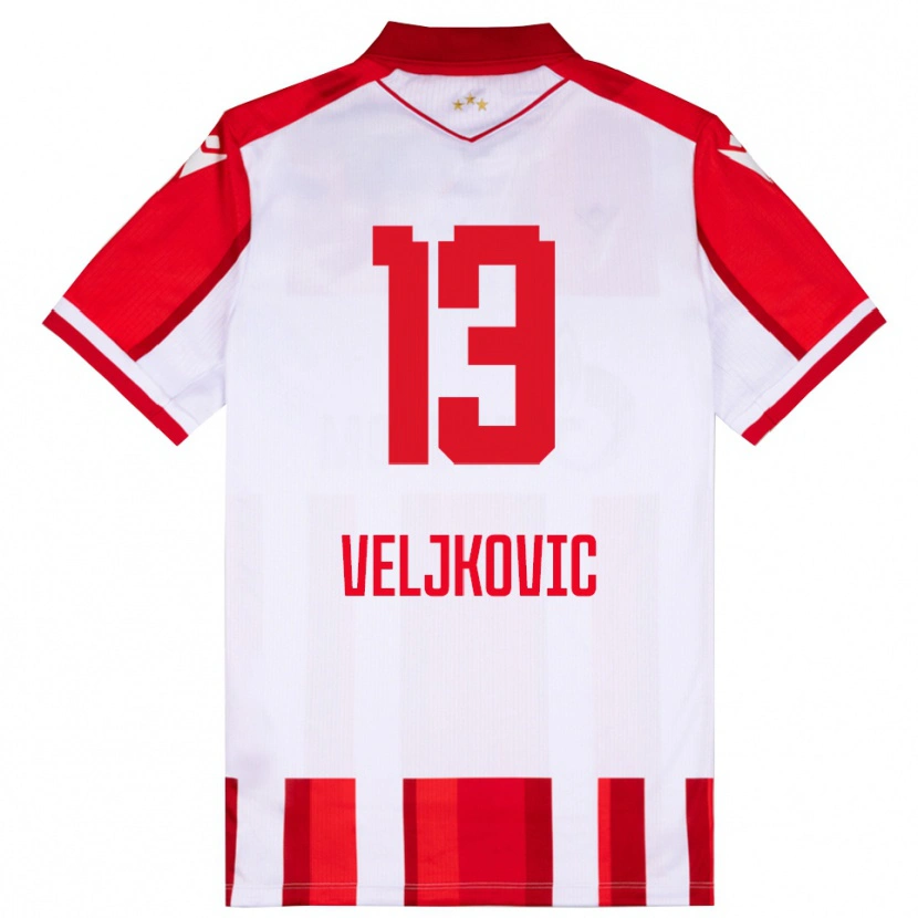 Danxen Kid Milos Veljkovic #13 Red White Home Jersey 2025/26 T-Shirt