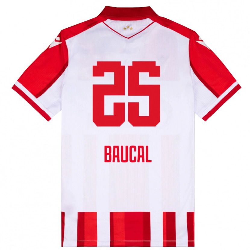Danxen Kid Strahinja Baucal #25 Red White Home Jersey 2025/26 T-Shirt