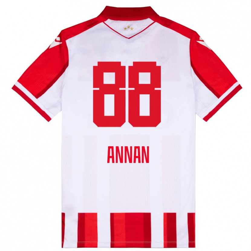 Danxen Kid Ebenezer Annan #88 Red White Home Jersey 2025/26 T-Shirt