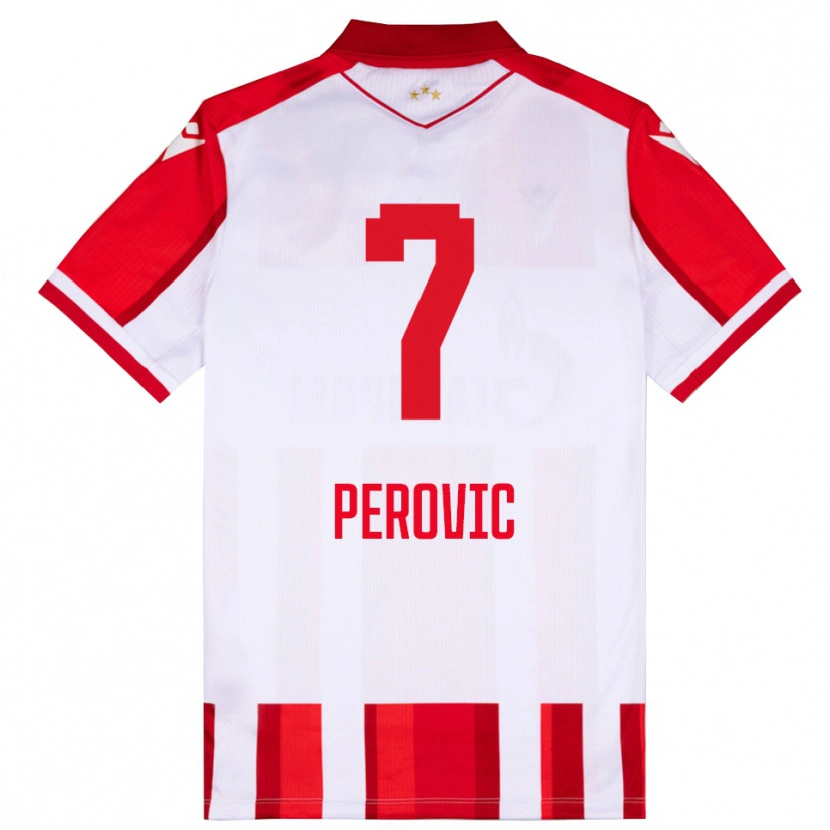 Danxen Kid Naum Perovic #7 Red White Home Jersey 2025/26 T-Shirt