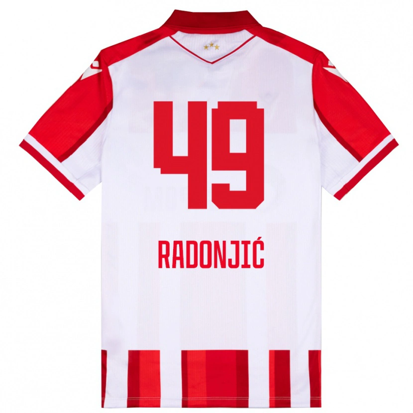 Danxen Kid Nemanja Radonjić #49 Red White Home Jersey 2025/26 T-Shirt