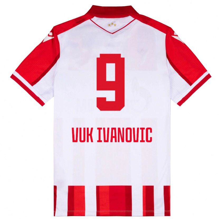 Danxen Kid Vuk Ivanovic #9 Red White Home Jersey 2025/26 T-Shirt