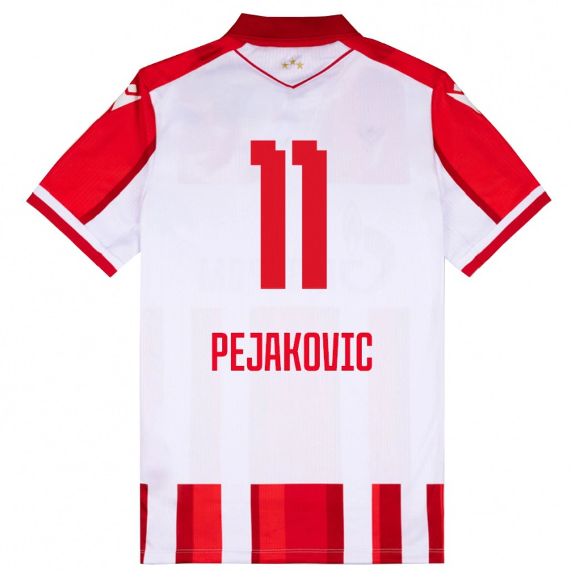 Danxen Kid Andrija Pejakovic #11 Red White Home Jersey 2025/26 T-Shirt