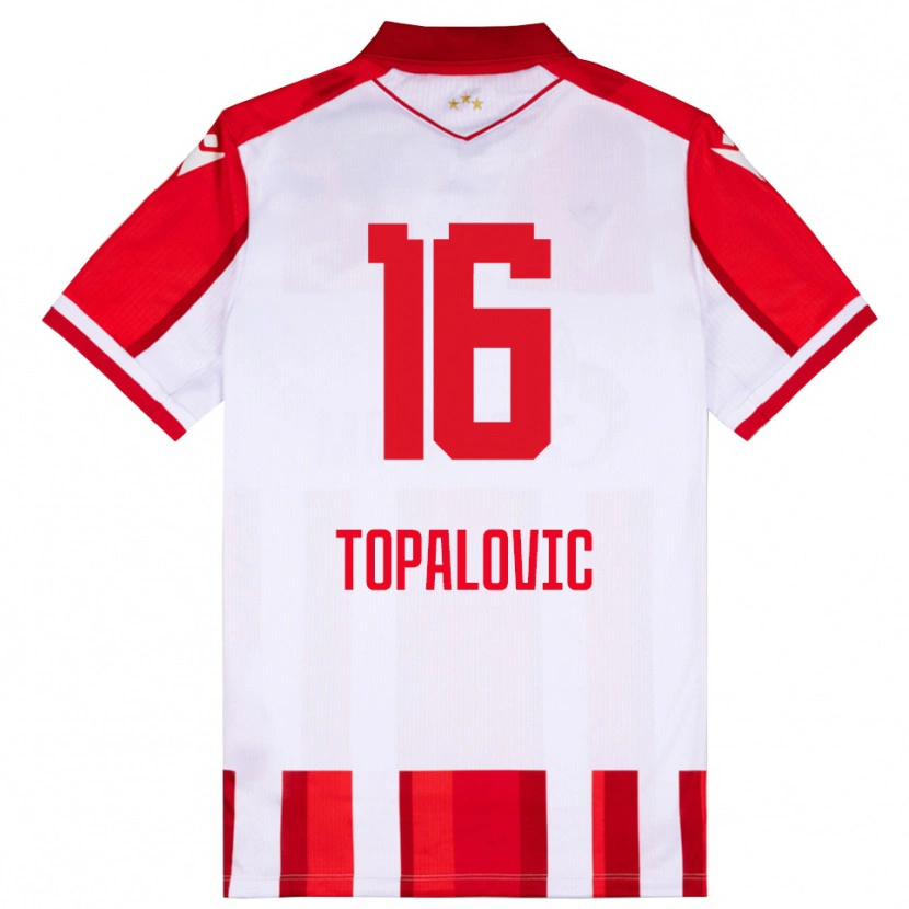 Danxen Kid Todor Topalovic #16 Red White Home Jersey 2025/26 T-Shirt