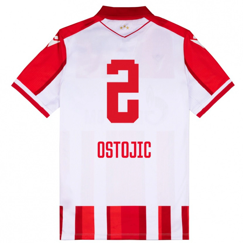 Danxen Kid Mateja Ostojic #2 Red White Home Jersey 2025/26 T-Shirt