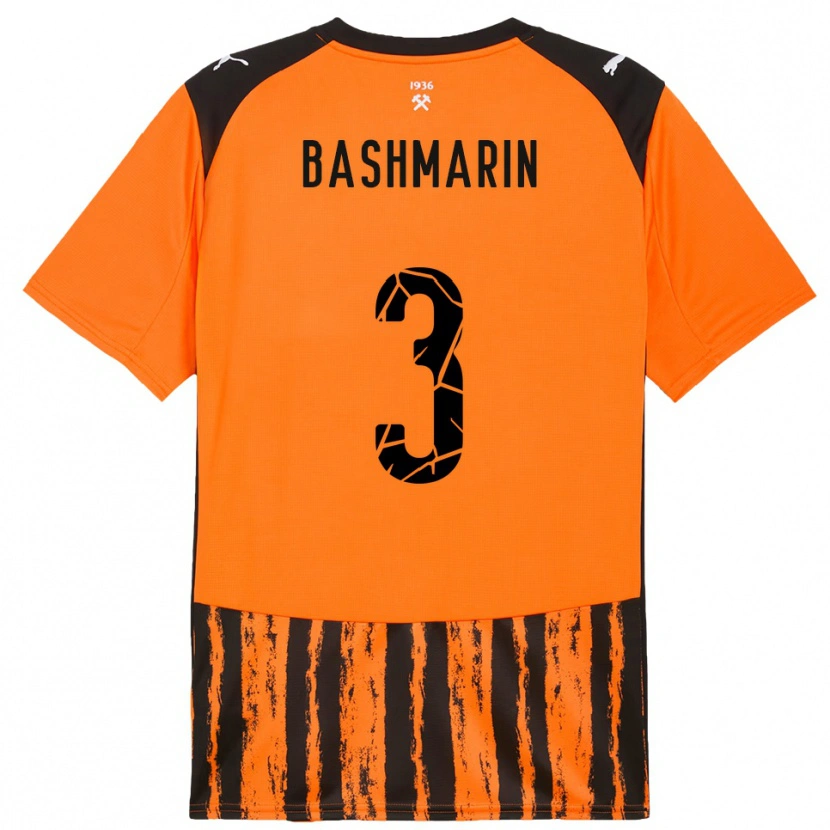Danxen Kid Oleksandr Bashmarin #3 Orange Black Home Jersey 2025/26 T-Shirt
