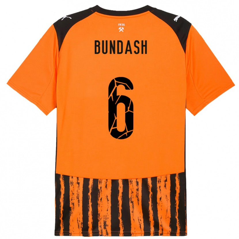 Danxen Kid Vasyl Bundash #6 Orange Black Home Jersey 2025/26 T-Shirt