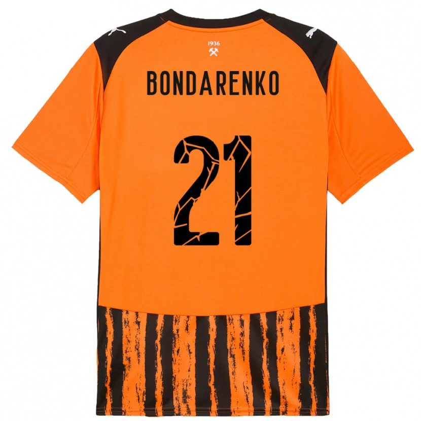 Danxen Kid Artem Bondarenko #21 Orange Black Home Jersey 2025/26 T-Shirt