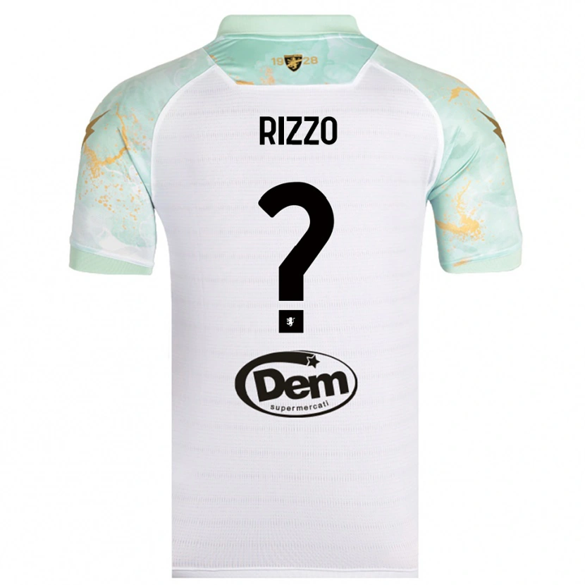 Danxen Kid Cristiano Rizzo #0 White Black Away Jersey 2025/26 T-Shirt
