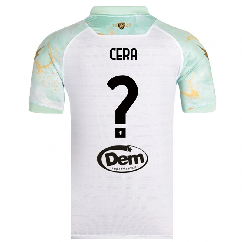 Danxen Kid Luigi Cera #0 White Black Away Jersey 2025/26 T-Shirt