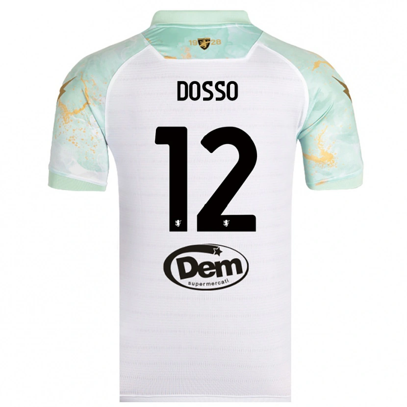Danxen Kid Aboubaka Dosso #12 White Black Away Jersey 2025/26 T-Shirt