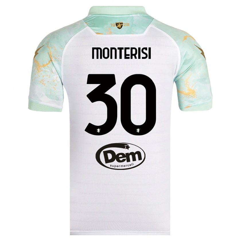 Danxen Kid Ilario Monterisi #30 White Black Away Jersey 2025/26 T-Shirt