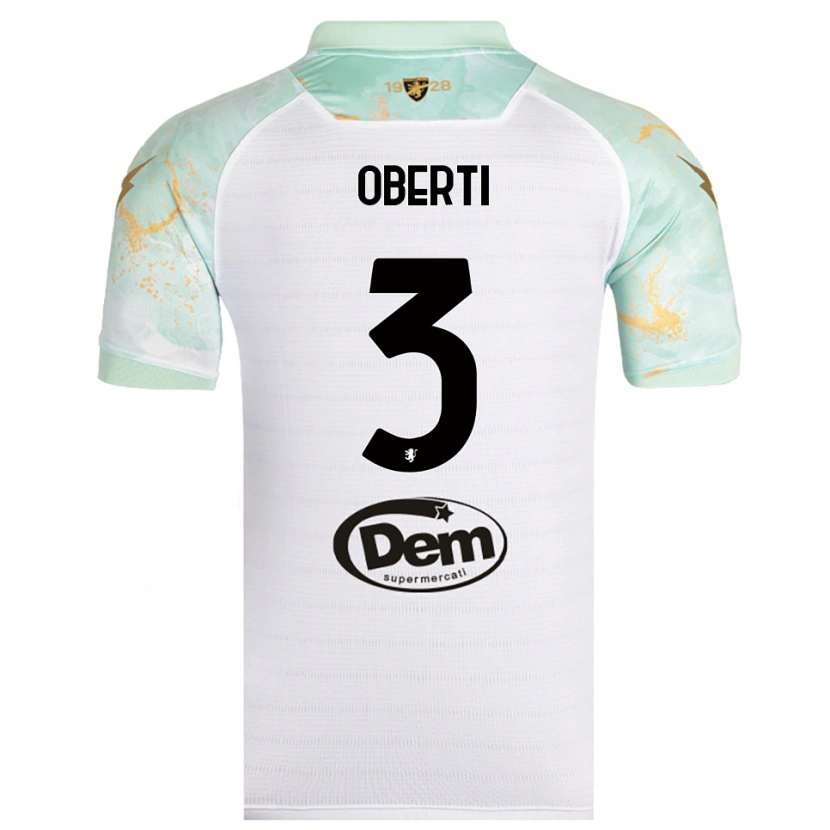 Danxen Kid Matteo Oberti #3 White Black Away Jersey 2025/26 T-Shirt