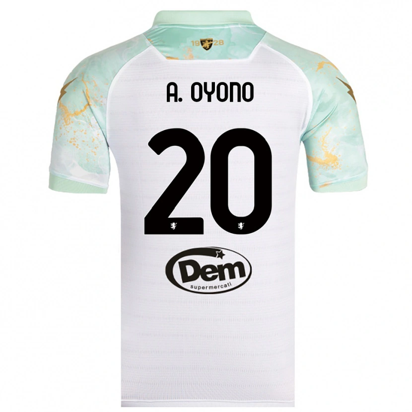 Danxen Kid Anthony Oyono #20 White Black Away Jersey 2025/26 T-Shirt