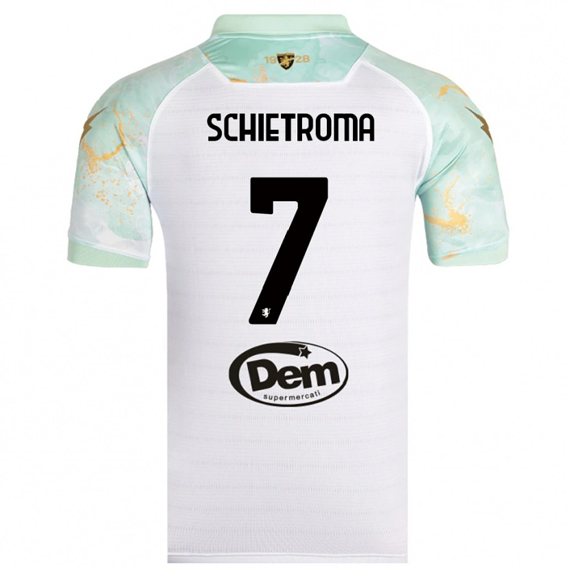 Danxen Kid Lorenzo Schietroma #7 White Black Away Jersey 2025/26 T-Shirt