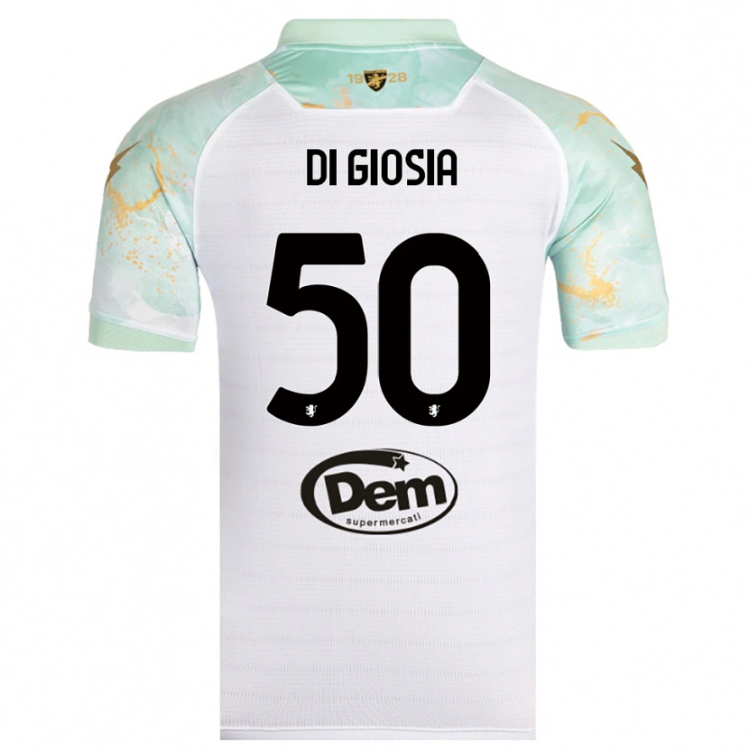 Danxen Kid Jacopo Di Giosia #50 White Black Away Jersey 2025/26 T-Shirt