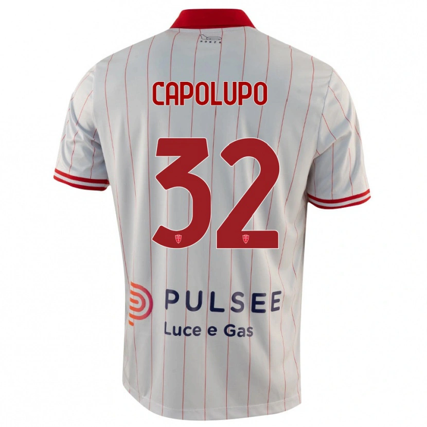 Danxen Kid Samuele Capolupo #32 White Red Blue Away Jersey 2025/26 T-Shirt