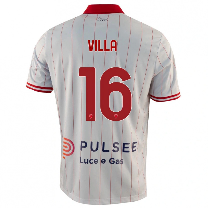 Danxen Kid Manuel Villa #16 White Red Blue Away Jersey 2025/26 T-Shirt