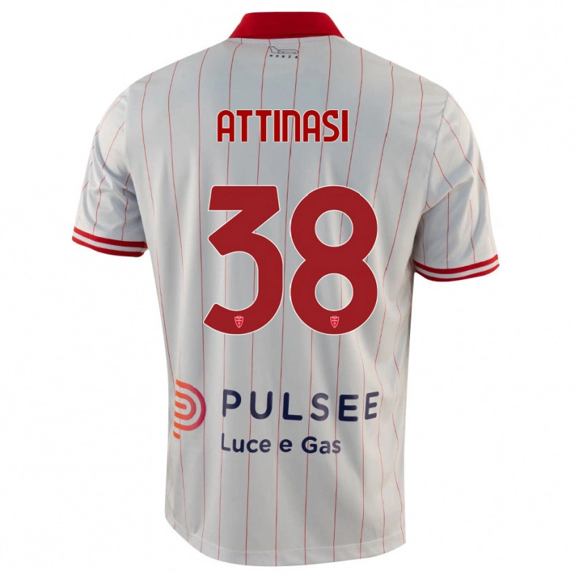 Danxen Kid Mattia Attinasi #38 White Red Blue Away Jersey 2025/26 T-Shirt