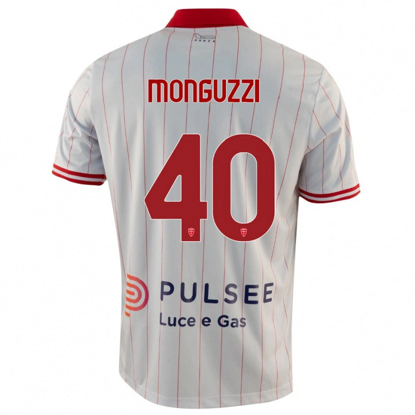 Danxen Kid Filippo Monguzzi #40 White Red Blue Away Jersey 2025/26 T-Shirt