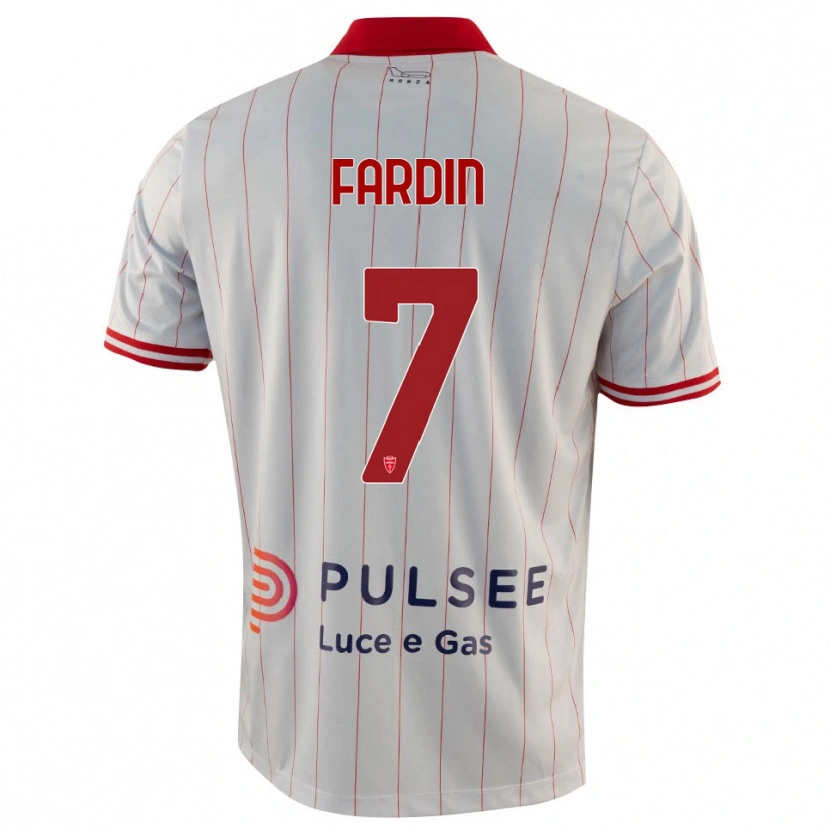 Danxen Kid Giulio Fardin #7 White Red Blue Away Jersey 2025/26 T-Shirt