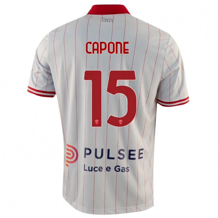 Danxen Kid Edoardo Capone #15 White Red Blue Away Jersey 2025/26 T-Shirt