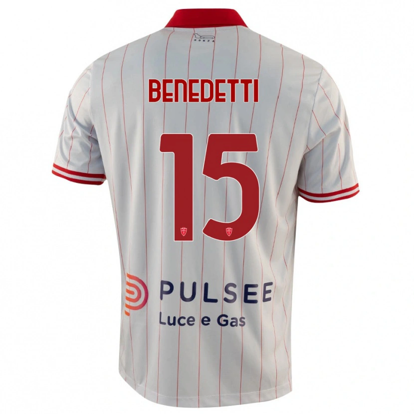 Danxen Kid Elia Benedetti #15 White Red Blue Away Jersey 2025/26 T-Shirt