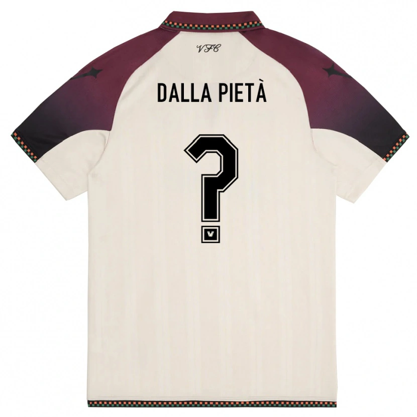 Danxen Kid Leonardo Dalla Pietà #0 Cream Burgundy Away Jersey 2025/26 T-Shirt