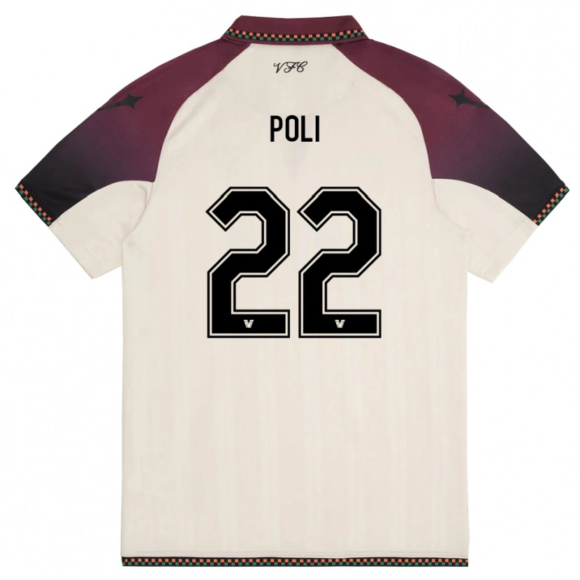 Danxen Kid Elena Poli #22 Cream Burgundy Away Jersey 2025/26 T-Shirt