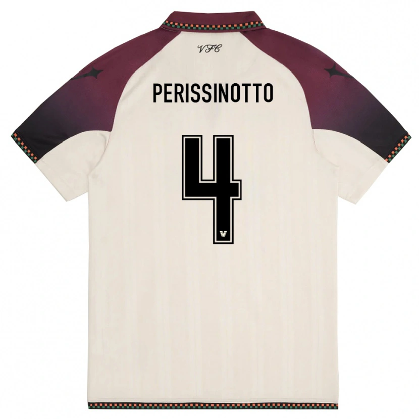 Danxen Kid Nicolò Perissinotto #4 Cream Burgundy Away Jersey 2025/26 T-Shirt
