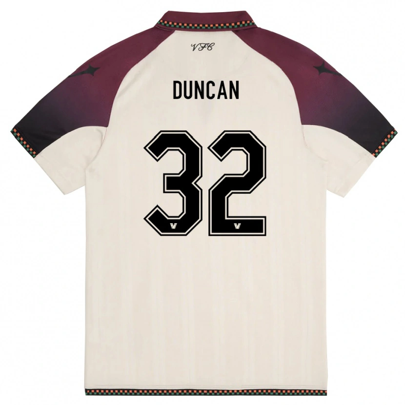 Danxen Kid Alfred Duncan #32 Cream Burgundy Away Jersey 2025/26 T-Shirt