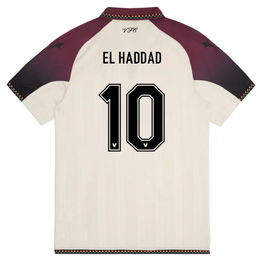 Danxen Kid Saad El Haddad #10 Cream Burgundy Away Jersey 2025/26 T-Shirt