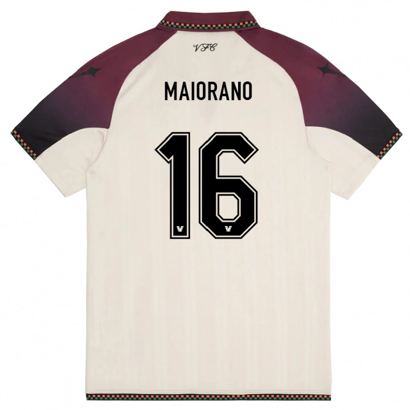Danxen Kid Francesco Maiorano #16 Cream Burgundy Away Jersey 2025/26 T-Shirt
