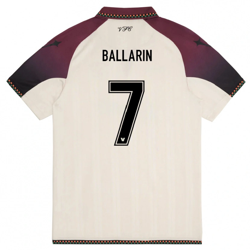 Danxen Kid Mattia Ballarin #7 Cream Burgundy Away Jersey 2025/26 T-Shirt