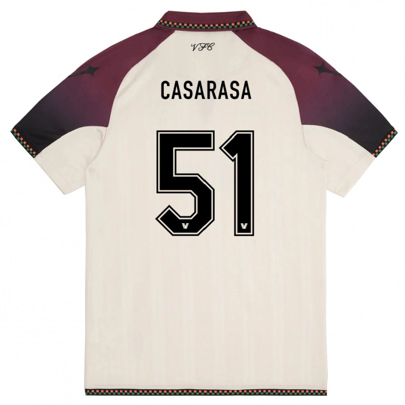 Danxen Kid Asia Casarasa #51 Cream Burgundy Away Jersey 2025/26 T-Shirt