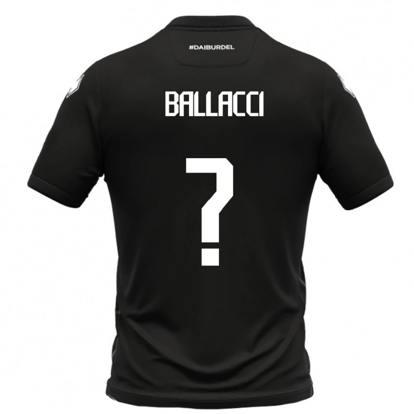 Danxen Kid Edoardo Ballacci #0 Black White Away Jersey 2025/26 T-Shirt