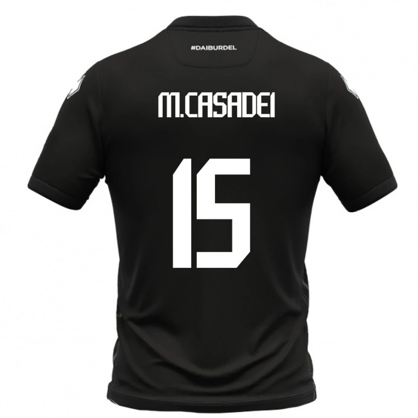Danxen Kid Matteo Casadei #15 Black White Away Jersey 2025/26 T-Shirt