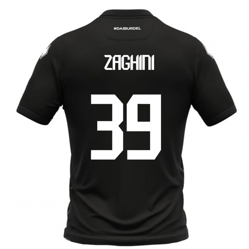 Danxen Kid Mattia Zaghini #39 Black White Away Jersey 2025/26 T-Shirt