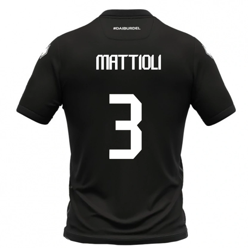 Danxen Kid Giovanni Mattioli #3 Black White Away Jersey 2025/26 T-Shirt