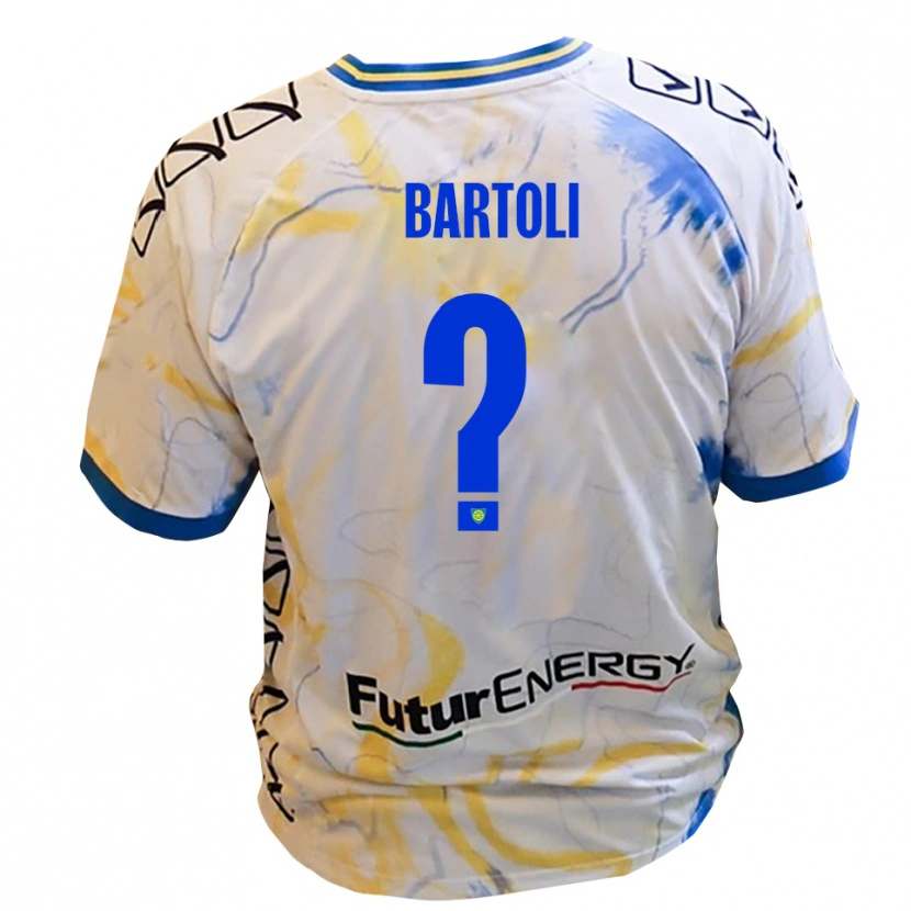 Danxen Kid Gianni Bartoli #0 White Yellow Blue Away Jersey 2025/26 T-Shirt
