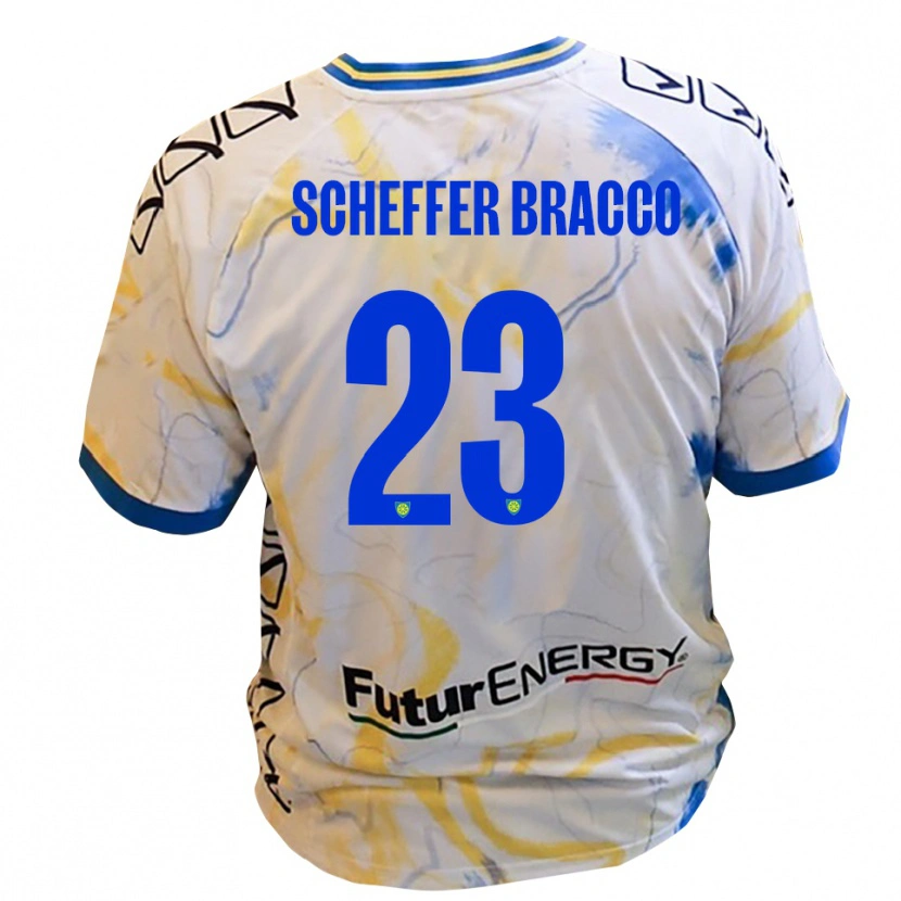 Danxen Kid Mateo Scheffer Bracco #23 White Yellow Blue Away Jersey 2025/26 T-Shirt