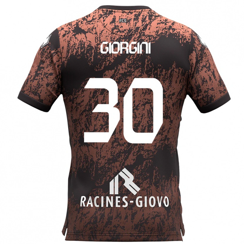 Danxen Kid Andrea Giorgini #30 Brown Black Away Jersey 2025/26 T-Shirt