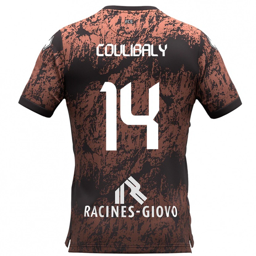 Danxen Kid Mamadou Coulibaly #14 Brown Black Away Jersey 2025/26 T-Shirt